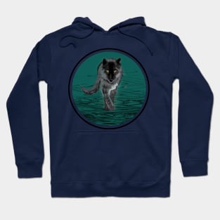 Gray Wolf Walking Hoodie